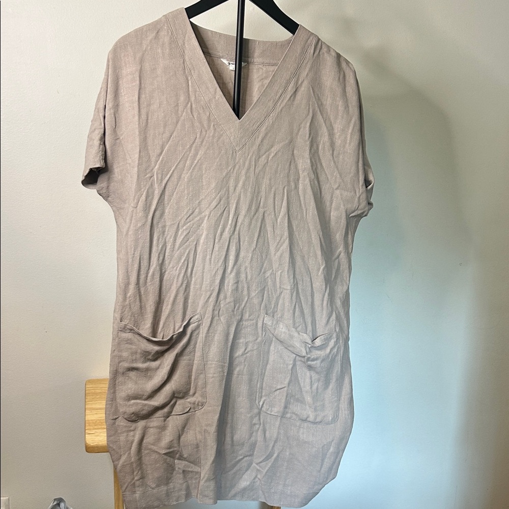 Splendid Collection Beige Textured Dress Size S Short Sleeve